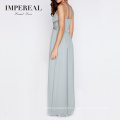 Latest design sexy halter sleeveless sequin summer casual maxi party dresses